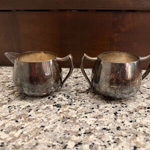 FB Rodger’s Silver Plated Creamer and Sugar Bowl Set